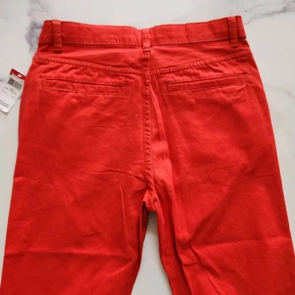 Basic Editions XL 14-16 bright red pants kids boys youth New